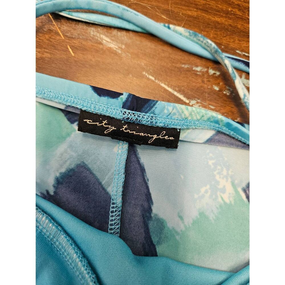 City Triangles Blue Halter Maxi Dress Size 6 - Picture 6 of 8